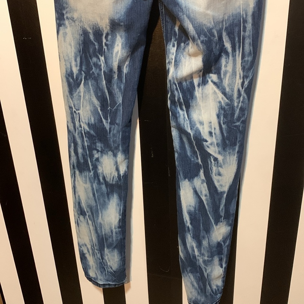 Y2K Acid Washed Bleached Denim Jeans Size 0 Juniors Women’s Retro Fit - Picture 10 of 17